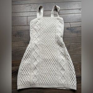 H&M Cream Cable Knit Mini Dress
